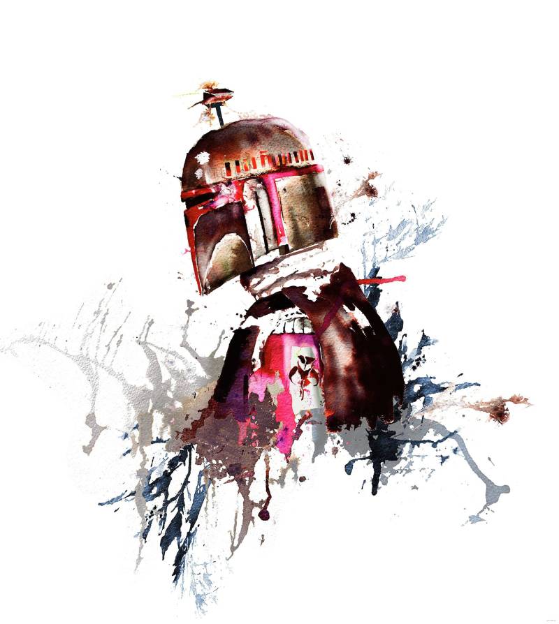 Komar Vliestapete »Star Wars Watercolor Boba Fett«, 250x280 cm (Breite x Höhe) von Komar