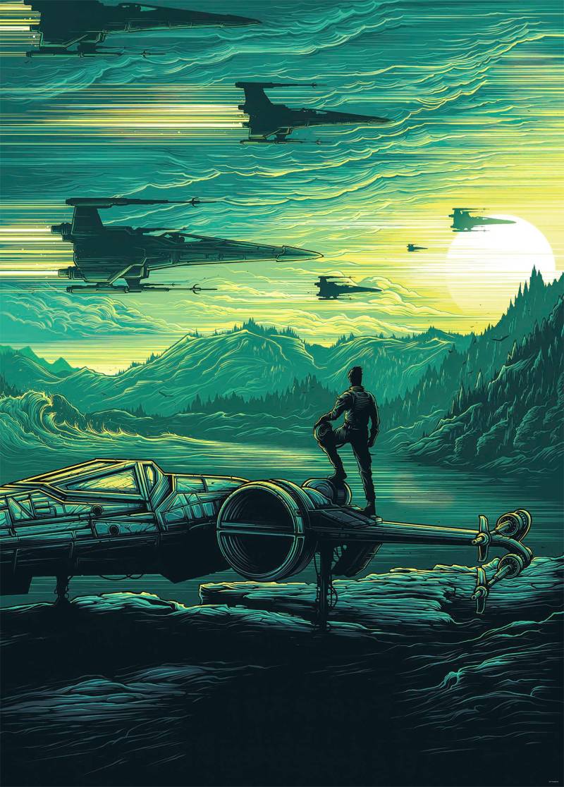 Komar Vliestapete »Star Wars X-Wing Assault Takodana«, 200x280 cm (Breite x Höhe) von Komar