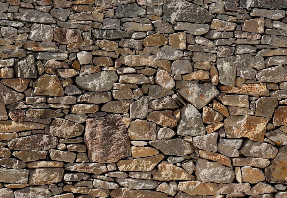 Komar Fototapete »Stone Wall - Grösse 368 x 254 cm«, bedruckt, Wohnzimmer, Schlafzimmer von Komar