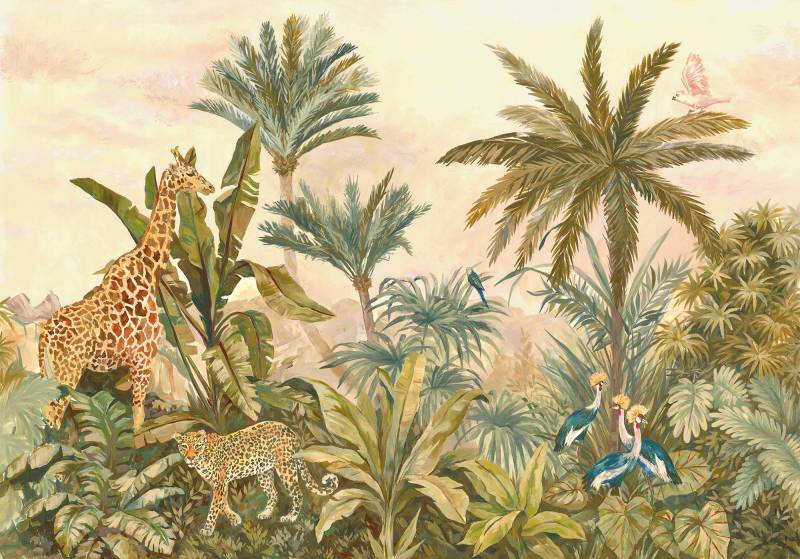 Komar Vliestapete »Tropical Vintage Garden«, 400x280 cm (Breite x Höhe) von Komar