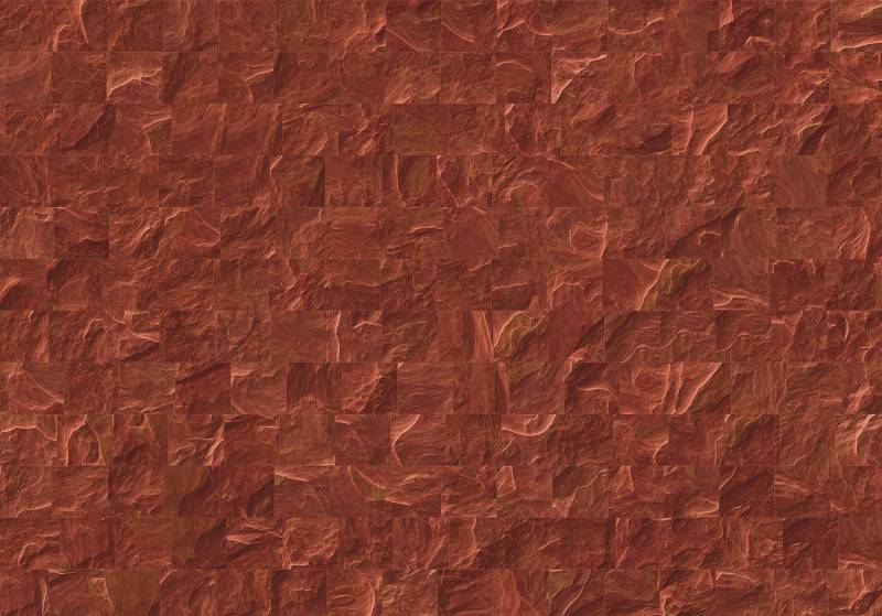 Komar Vliestapete »Digitaldruck Vlies - Red Slate Tiles - Grösse 400 x 280 cm«, bedruckt, Wohnzimmer, Schlafzimmer von Komar