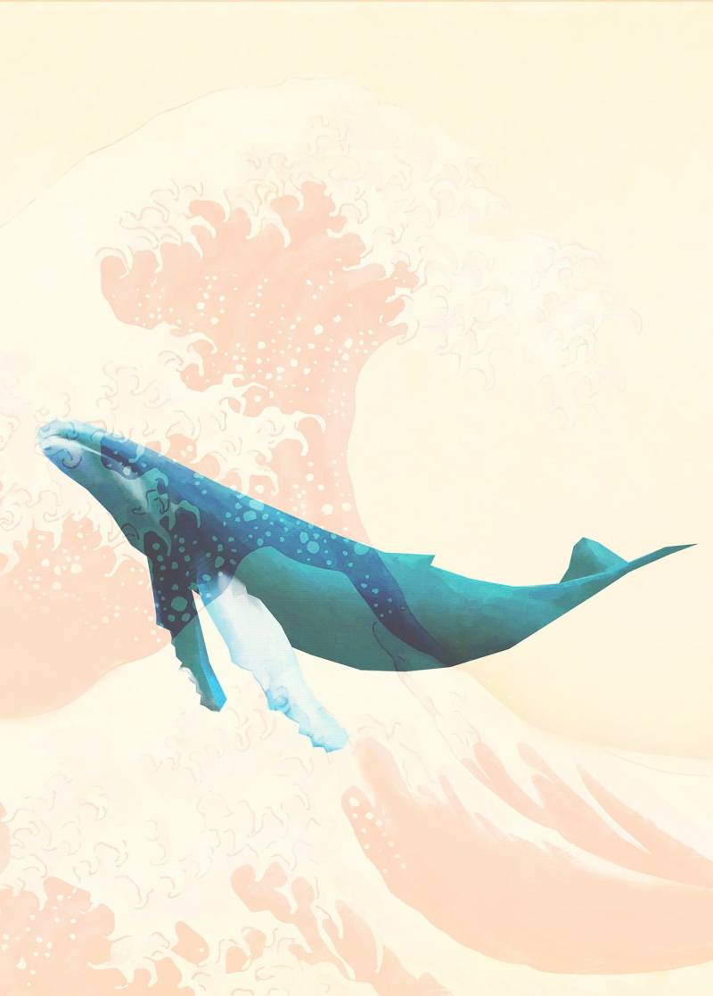 Komar Vliestapete »Whale Voyage«, 200x280 cm (Breite x Höhe) von Komar