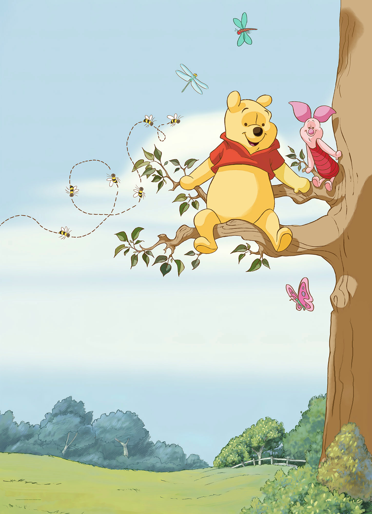 Komar Fototapete »Winnie Pooh Tree«, 184x254 cm (Breite x Höhe), inklusive Kleister von Komar