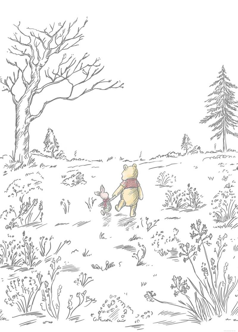 Komar Vliestapete »Winnie the Pooh Walk«, 200x280 cm (Breite x Höhe) von Komar