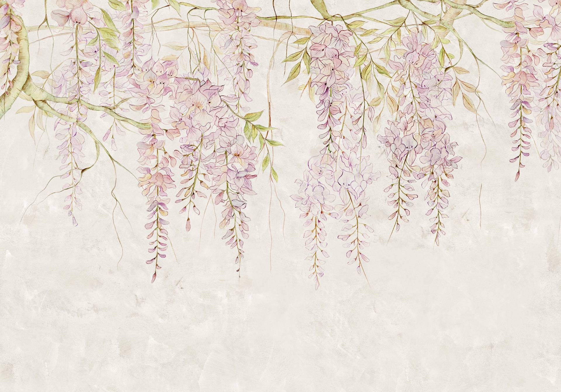 Komar Vliestapete »Digitaldruck Vlies - Wisteria - Grösse 400 x 280 cm«, bedruckt, Wohnzimmer, Schlafzimmer von Komar