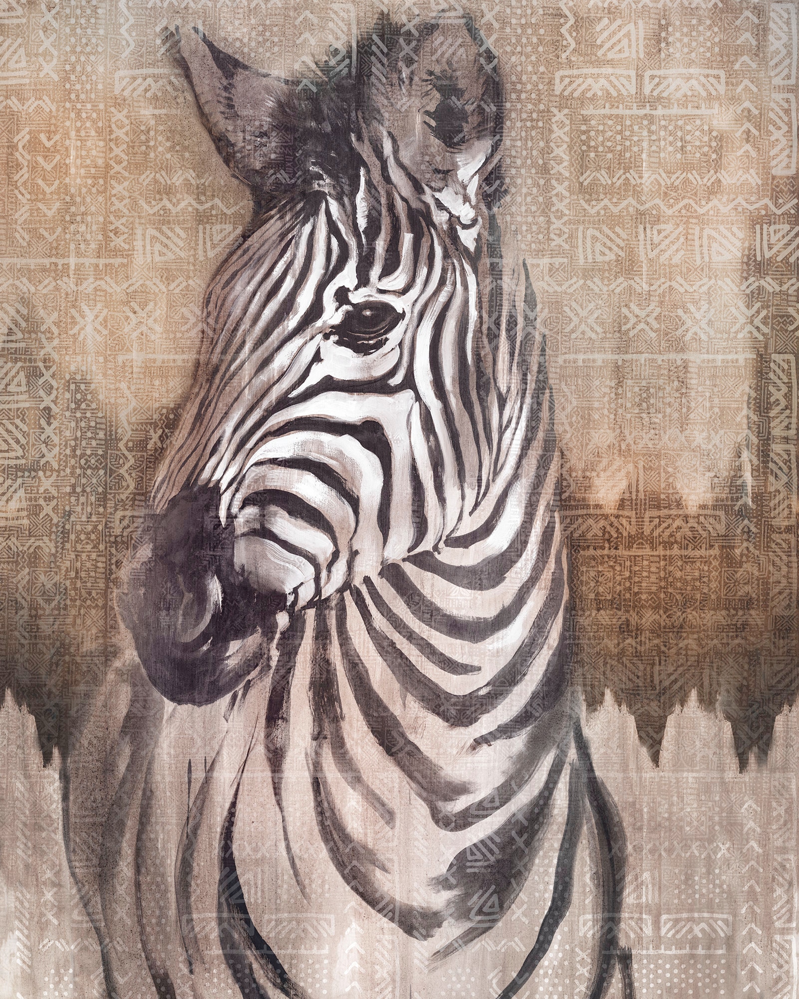 Komar Vliestapete »Zebra«, 200x250 cm (Breite x Höhe) von Komar