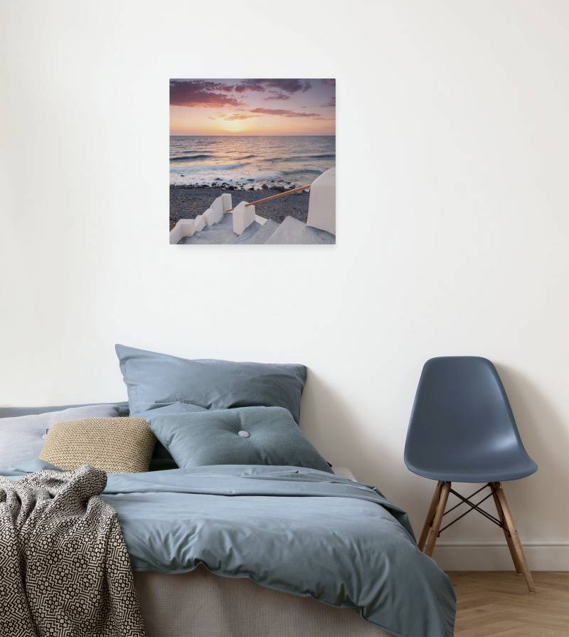 Komar Leinwandbild »Greece Gateway - Grösse 40 x 40 cm«, Baum-Blätter-Natur-Berge-Blumen-Foto-Jahreszeiten-Landschaft-Meer-Strand-Palmen, (Packung, 1 St.), Keilrahmenbild mi Echtholzrahmen von Komar