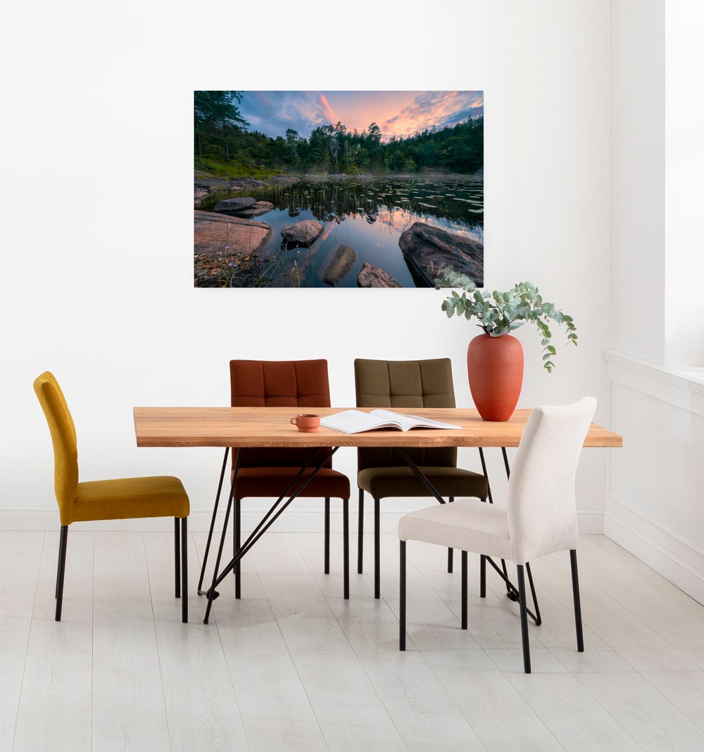 Komar Leinwandbild »Mystic Shores - Grösse 90 x 60 cm«, Baum-Blätter-Natur-Berge-Blumen-Foto-Jahreszeiten-Landschaft-Meer-Strand-Palmen, (Packung, 1 St.), Keilrahmenbild mi Echtholzrahmen von Komar