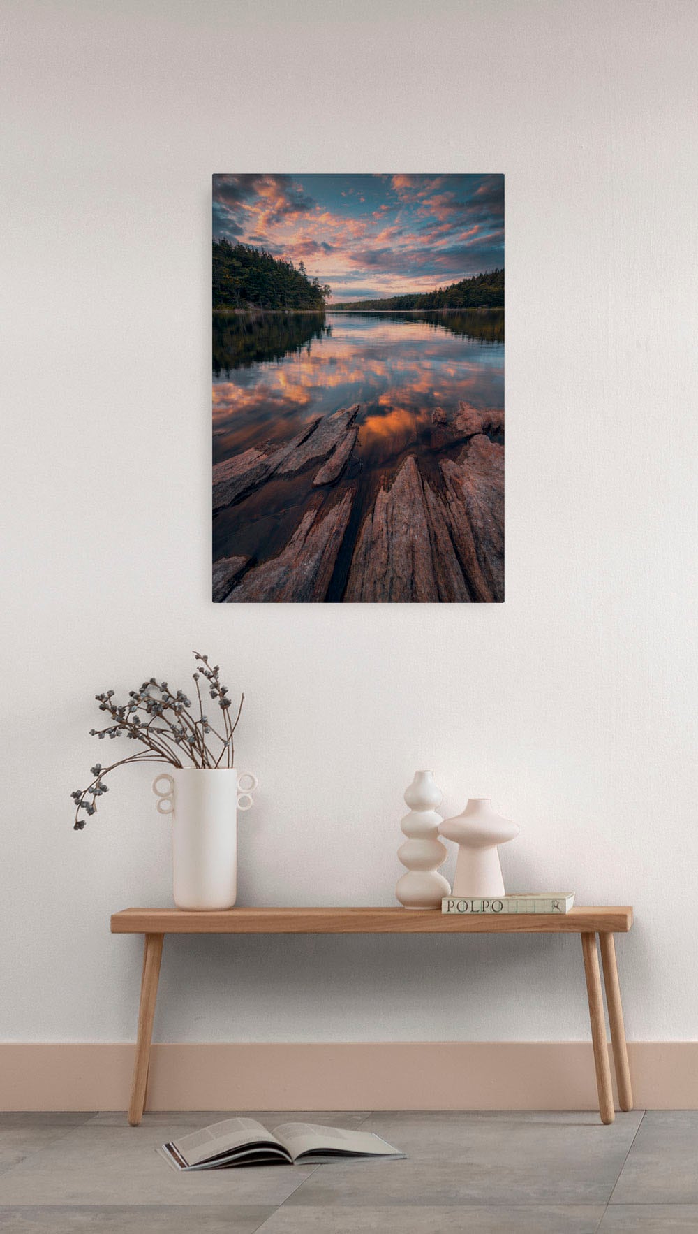 Komar Leinwandbild »Swedish Structures - Grösse 40 x 60 cm«, Baum-Blätter-Natur-Berge-Blumen-Foto-Jahreszeiten-Landschaft-Meer-Strand-Palmen, (Packung, 1 St.), Keilrahmenbild mi Echtholzrahmen von Komar