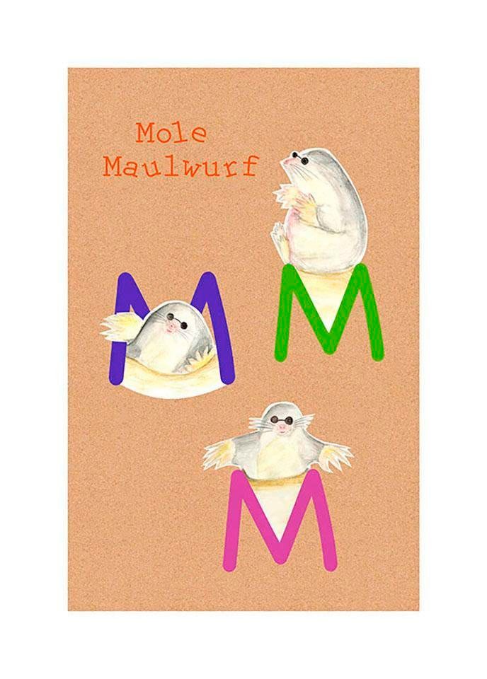 Komar Bild »ABC Animal M«, Buchstaben, (1 St.), Wandbild zur Dekoration - ohne Rahmen Komar Bild »ABC Animal M«, Buchstaben, (1 St.), Wandbild zur Dekoration - ohne Rahmen von Komar