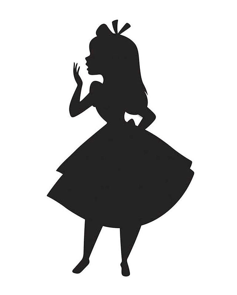 Komar Poster »Alice Silhouette«, Disney, (1 St.), Kinderzimmer, Schlafzimmer, Wohnzimmer von Komar