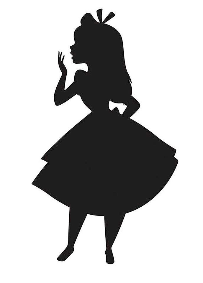 Komar Bild »Alice Silhouette«, Disney, (1 St.), Wandbild zur Dekoration im Kinderzimmer - ohne Rahmen von Komar