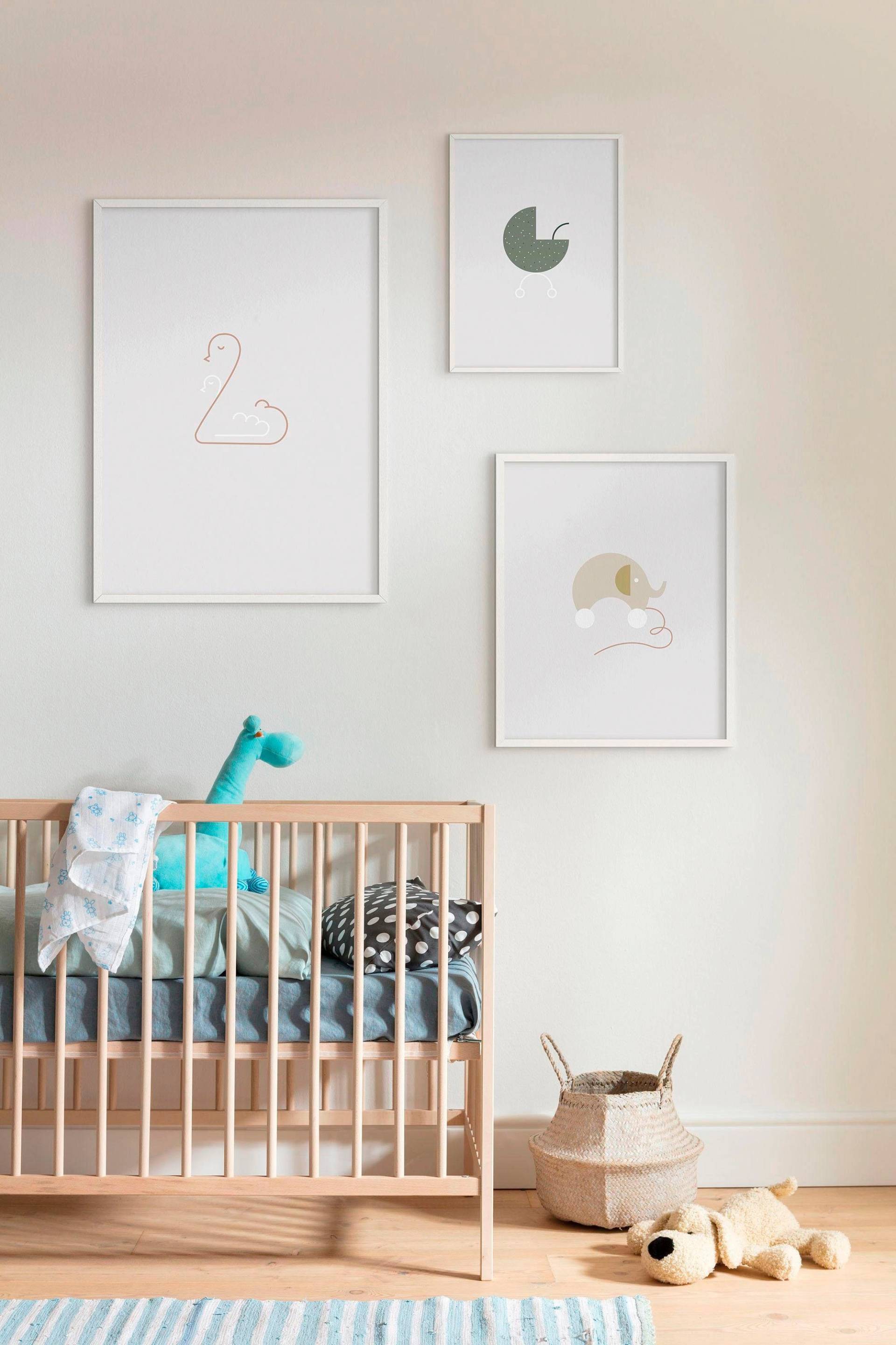 Komar Poster »Baby Hello World«, Figuren, (1 St.), Kinderzimmer, Schlafzimmer, Wohnzimmer von Komar