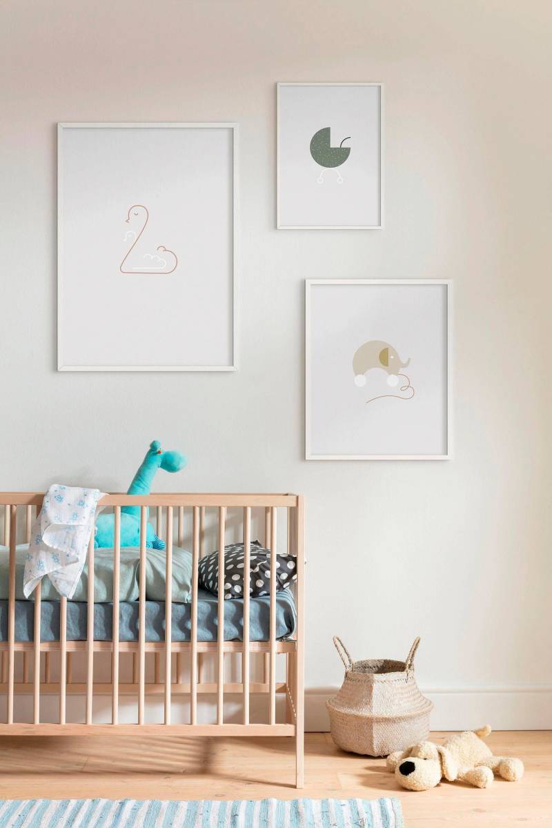 Komar Poster »Baby Hello World«, Figuren, (1 St.), Kinderzimmer, Schlafzimmer, Wohnzimmer von Komar