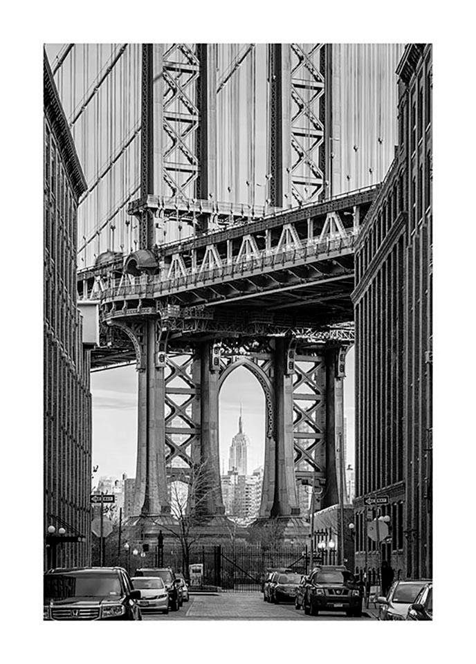 Komar Poster »Brooklyn Bridge«, Städte, (1 St.), Kinderzimmer, Schlafzimmer, Wohnzimmer von Komar