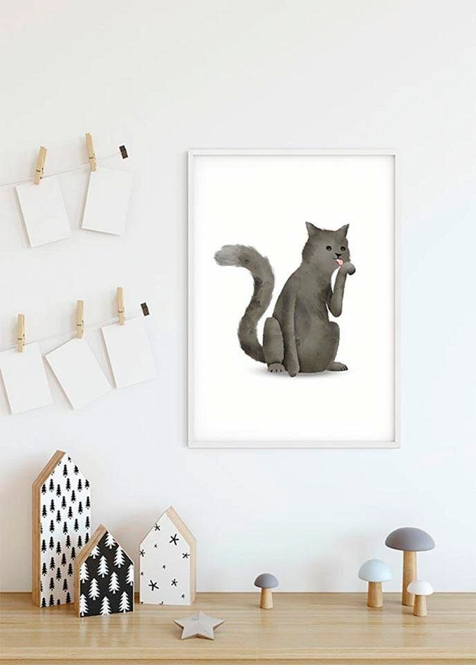 Komar Poster »Cute Animal Cat«, Tiere, (1 St.), Kinderzimmer, Schlafzimmer, Wohnzimmer von Komar