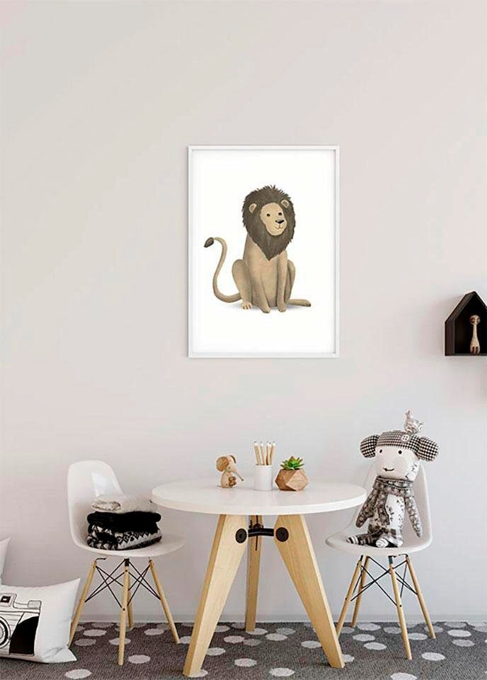 Komar Poster »Cute Animal Lion«, Tiere, (1 St.), Kinderzimmer, Schlafzimmer, Wohnzimmer von Komar