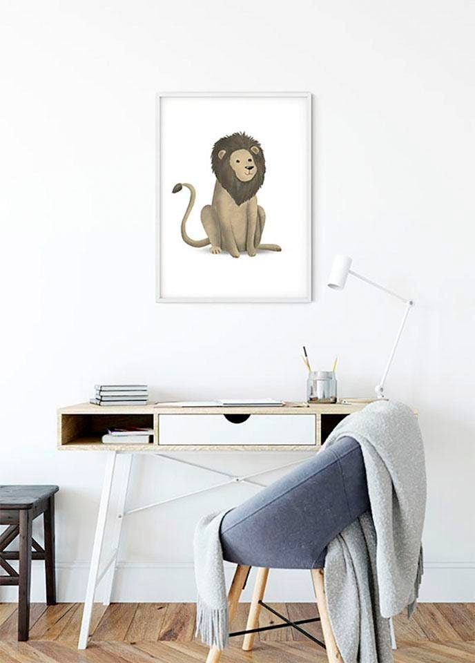 Komar Bild »Cute Animal Lion«, Tiere, (1 St.), Wandbild zur Dekoration - ohne Rahmen von Komar