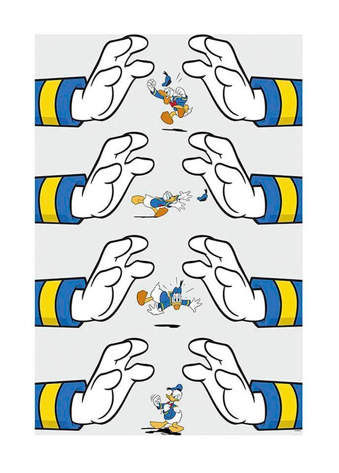 Komar Poster »Donald Duck Hands«, Disney, (1 St.), Kinderzimmer, Schlafzimmer, Wohnzimmer von Komar