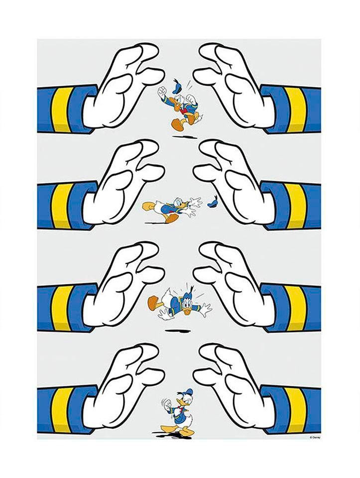 Komar Poster »Donald Duck Hands«, Disney, (1 St.), Kinderzimmer, Schlafzimmer, Wohnzimmer von Komar