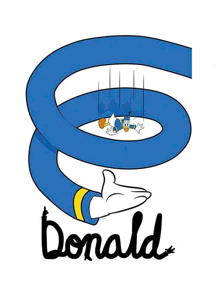 Komar Poster »Donald Duck Spiral«, Disney, (1 St.), Kinderzimmer, Schlafzimmer, Wohnzimmer von Komar