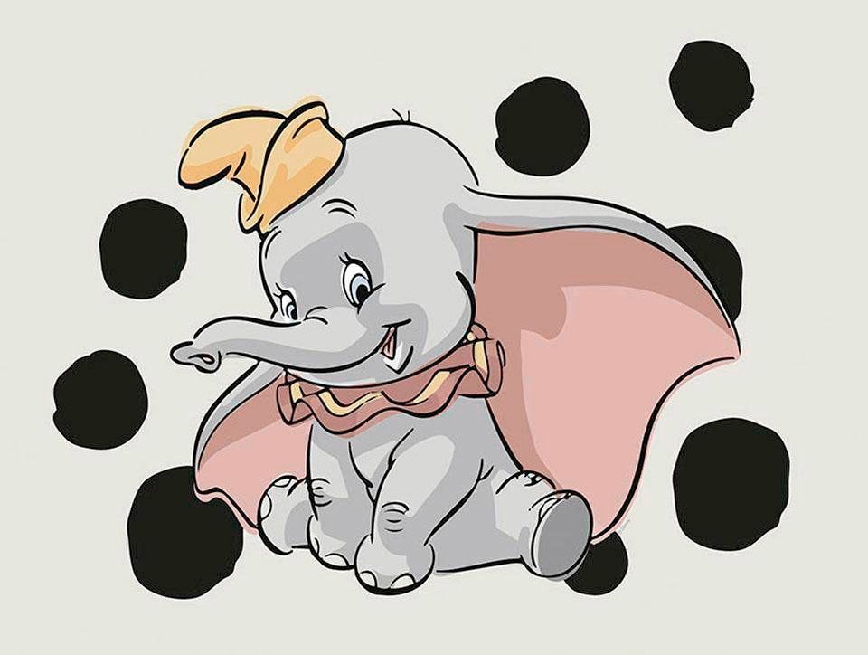 Komar Poster »Dumbo Dots Landscape«, Disney, (1 St.), Kinderzimmer, Schlafzimmer, Wohnzimmer von Komar