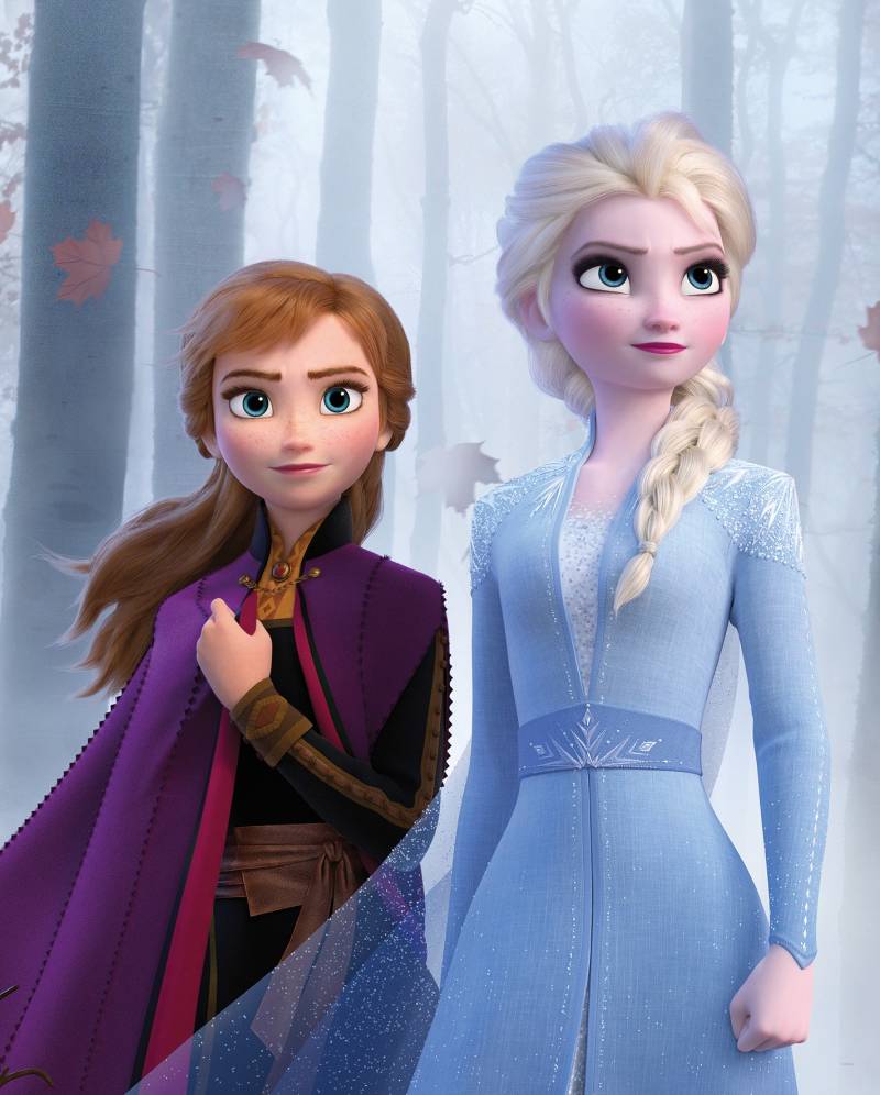 Komar Poster »Frozen Sisters in the Wood«, Disney, (1 St.), Kinderzimmer, Schlafzimmer, Wohnzimmer von Komar