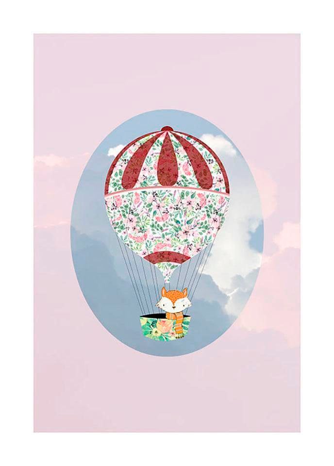 Komar Poster »Happy Balloon Rose«, Figuren, (1 St.), Kinderzimmer, Schlafzimmer, Wohnzimmer von Komar