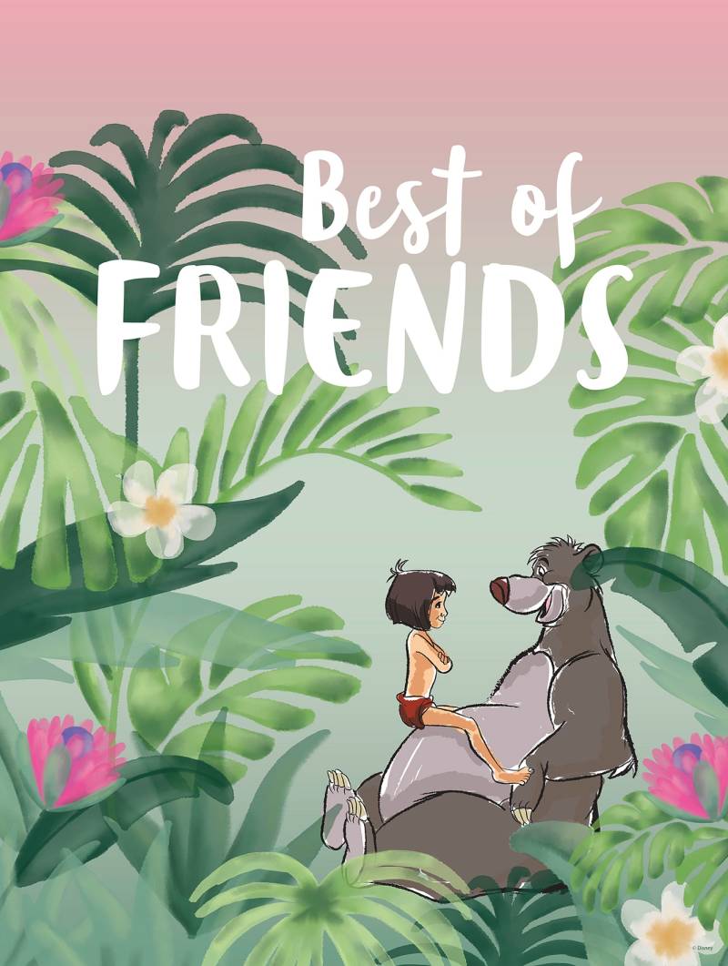 Komar Bild »Jungle Book Best of Friends«, Disney, (1 St.), Wandbild zur Dekoration im Kinderzimmer - ohne Rahmen von Komar