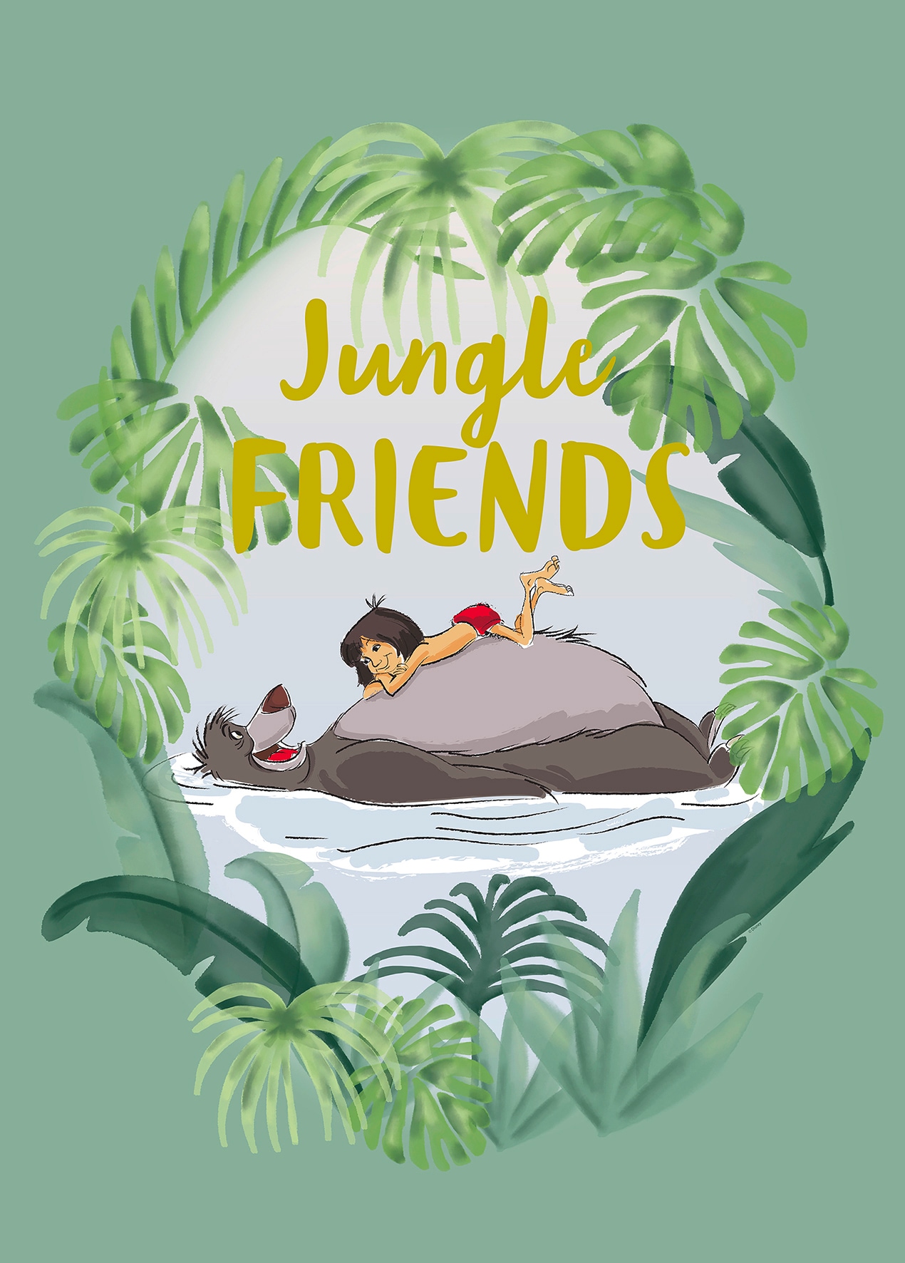 Komar Bild »Jungle Book Friends«, Disney, (1 St.), Wandbild zur Dekoration im Kinderzimmer - ohne Rahmen von Komar