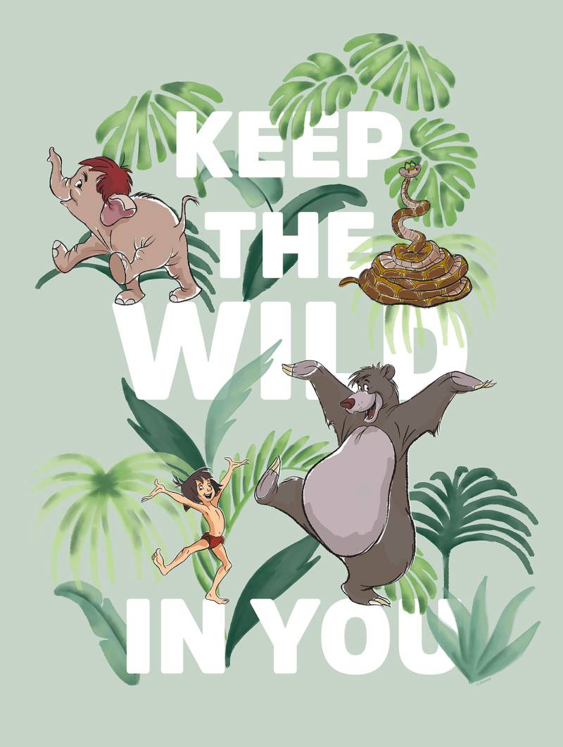 Komar Bild »Jungle Book Keep the Wild«, Disney, (1 St.), Wandbild zur Dekoration im Kinderzimmer - ohne Rahmen von Komar