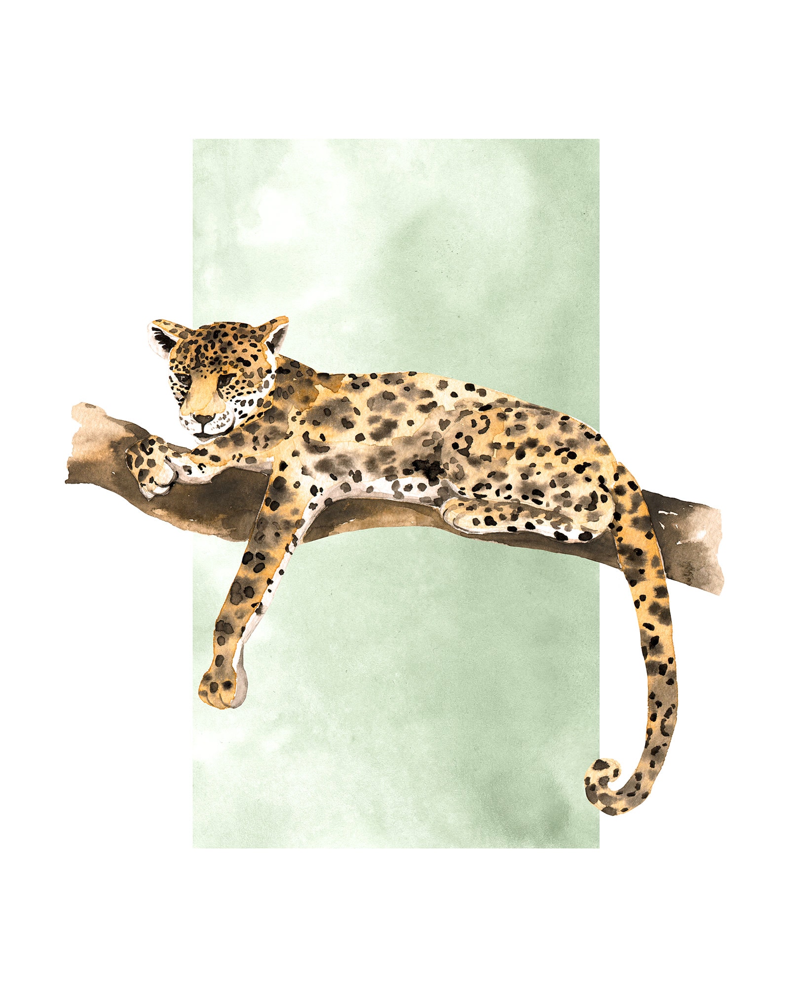 Komar Poster »Lazy Leopard«, (1 St.), Kinderzimmer, Schlafzimmer, Wohnzimmer von Komar