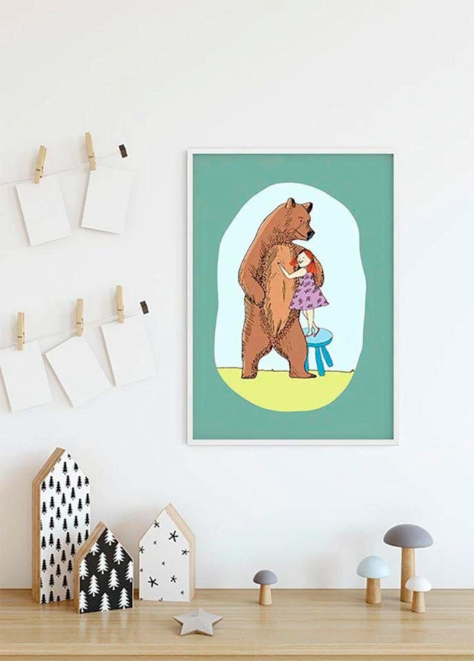 Komar Poster »Lili and Bear«, Tiere, (1 St.), Kinderzimmer, Schlafzimmer, Wohnzimmer von Komar