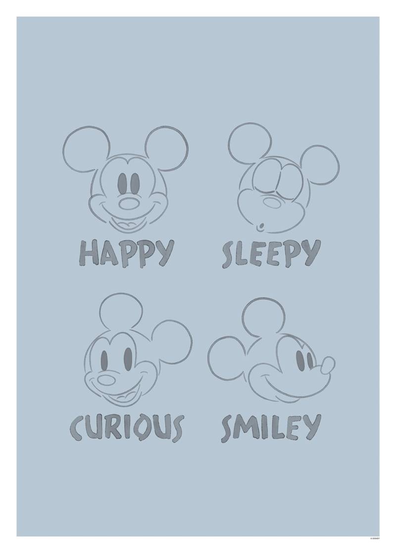 Komar Bild »Mickey Blue Emotions«, Disney, (1 St.), Wandbild zur Dekoration im Kinderzimmer - ohne Rahmen von Komar