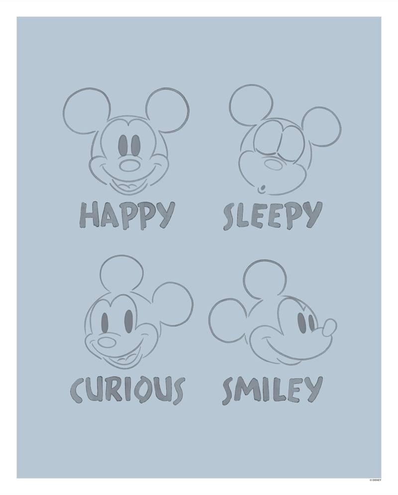 Komar Poster »Mickey Blue Emotions«, (1 St.), Kinderzimmer, Schlafzimmer, Wohnzimmer von Komar