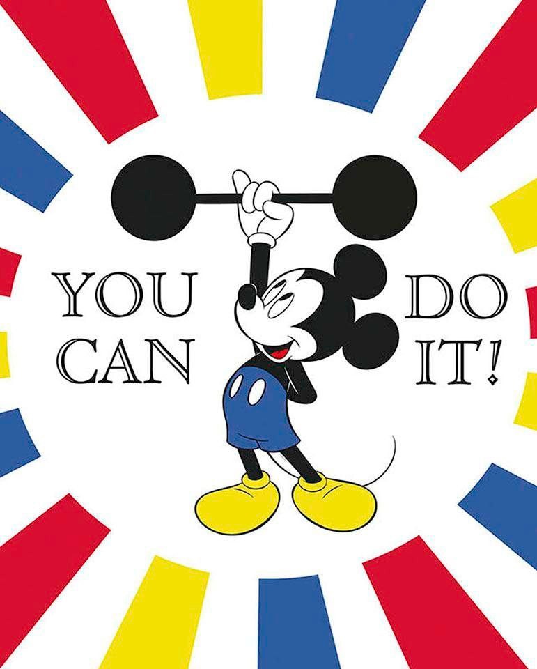 Komar Bild »Mickey Mouse Do it«, Disney, (1 St.), Wandbild zur Dekoration im Kinderzimmer - ohne Rahmen von Komar