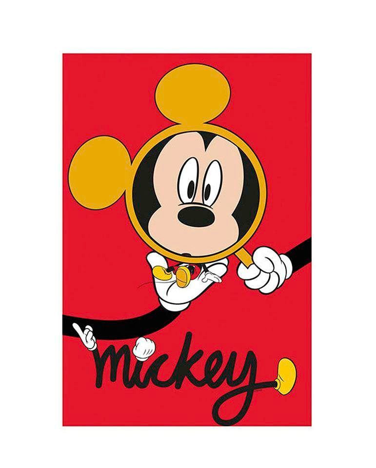 Komar Bild »Mickey Mouse Magnifying Glass«, Disney, (1 St.), Wandbild zur Dekoration im Kinderzimmer - ohne Rahmen von Komar