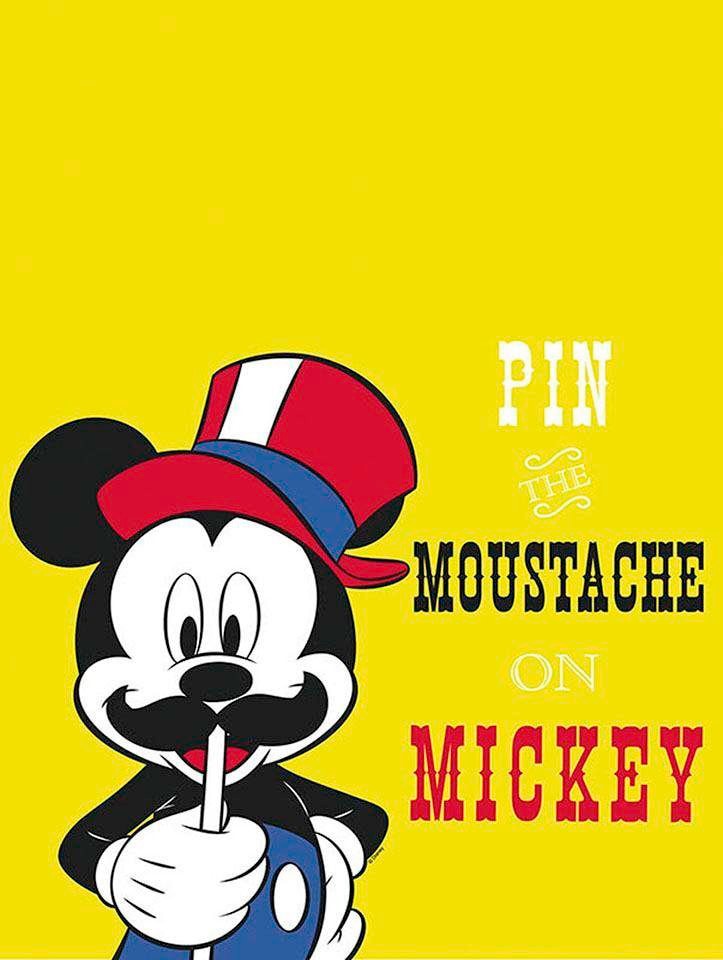 Komar Poster »Mickey Mouse Moustache«, Disney, (1 St.), Kinderzimmer, Schlafzimmer, Wohnzimmer von Komar