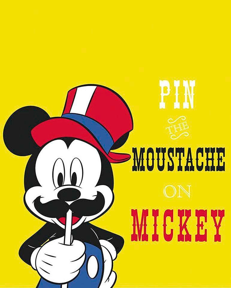 Komar Poster »Mickey Mouse Moustache«, Disney, (1 St.), Kinderzimmer, Schlafzimmer, Wohnzimmer von Komar