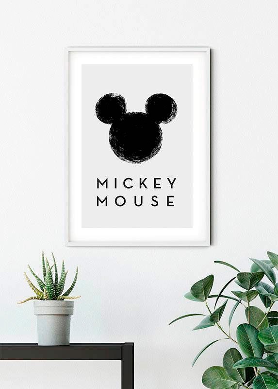 Komar Bild »Mickey Mouse Silhouette«, Disney, (1 St.), Wandbild zur Dekoration im Kinderzimmer - ohne Rahmen von Komar