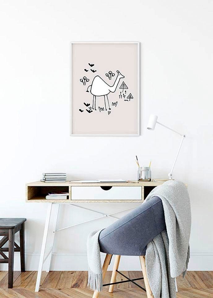 Komar Poster »Scibble Camel«, Tiere, (1 St.), Kinderzimmer, Schlafzimmer, Wohnzimmer von Komar