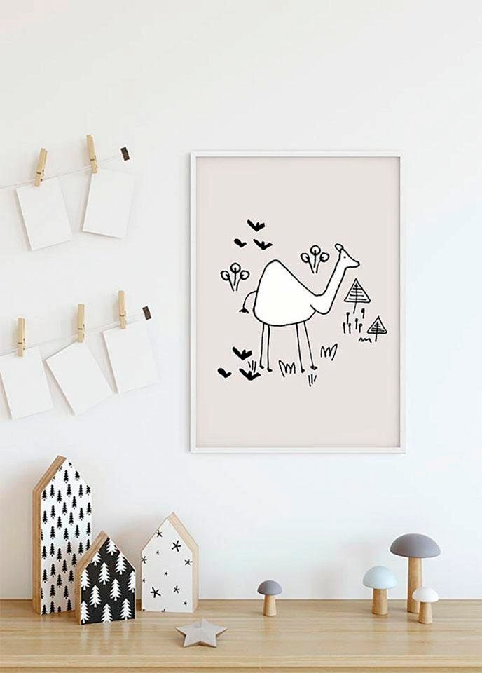 Komar Poster »Scibble Camel«, Tiere, (1 St.), Kinderzimmer, Schlafzimmer, Wohnzimmer von Komar