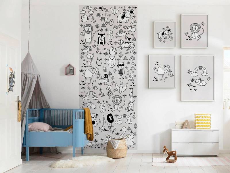 Komar Poster »Scribble Bunny«, Tiere, (1 St.), Kinderzimmer, Schlafzimmer, Wohnzimmer von Komar