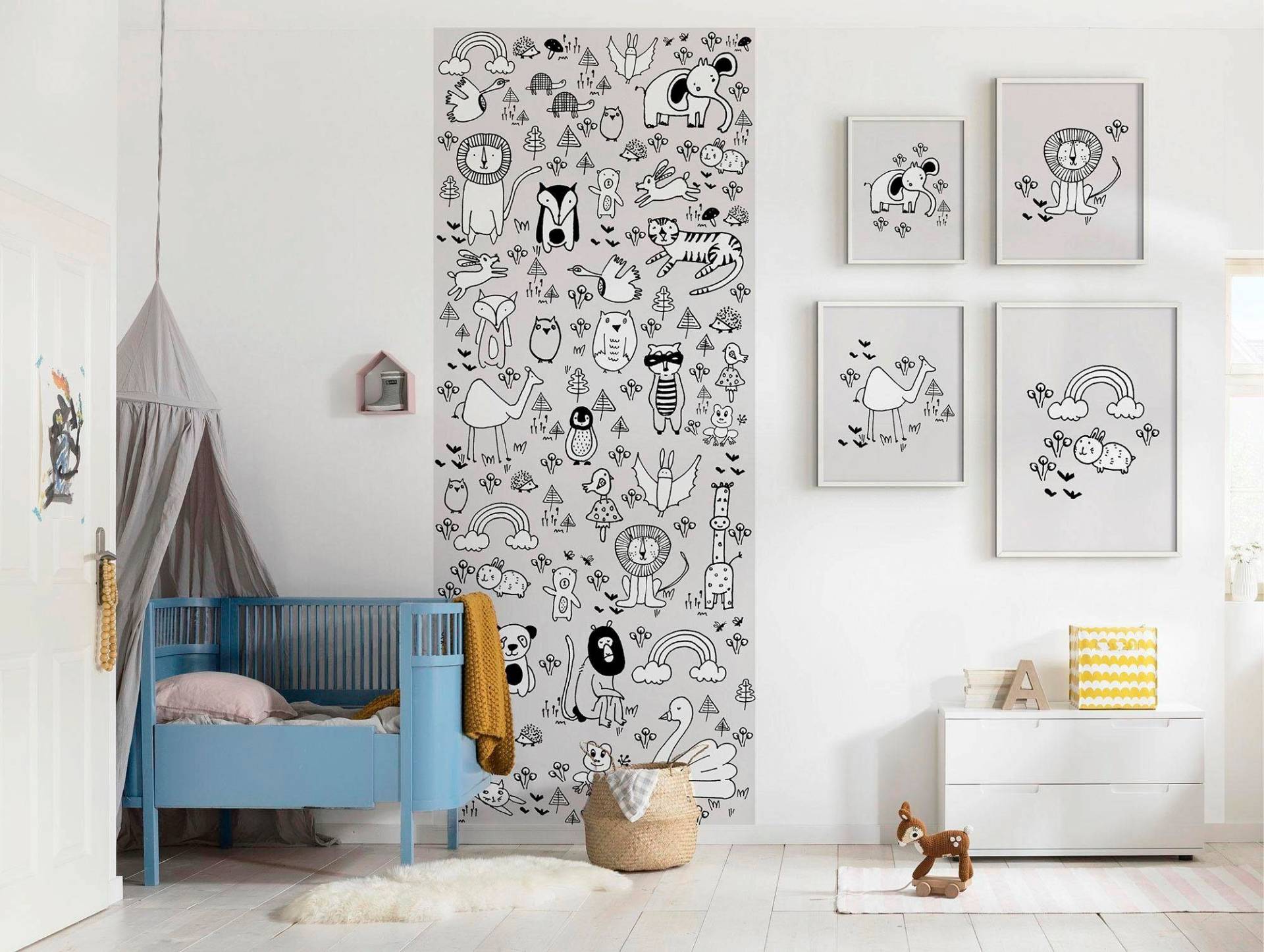 Komar Poster »Scribble Lion«, Tiere, (1 St.), Kinderzimmer, Schlafzimmer, Wohnzimmer von Komar