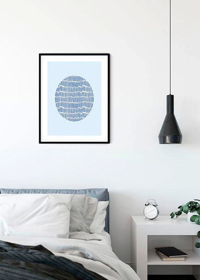 Komar Poster »Shelly Patterns Blue«, Formen-Kunst, (1 St.), Kinderzimmer, Schlafzimmer, Wohnzimmer von Komar