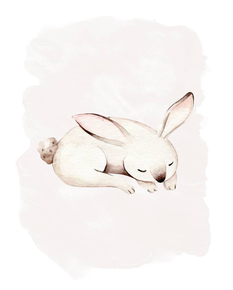 Komar Poster »Sleepy Bunny«, (1 St.), Kinderzimmer, Schlafzimmer, Wohnzimmer von Komar