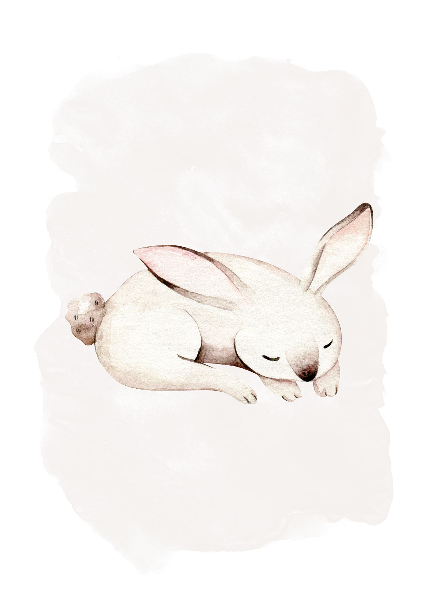 Komar Poster »Sleepy Bunny«, (1 St.), Kinderzimmer, Schlafzimmer, Wohnzimmer von Komar