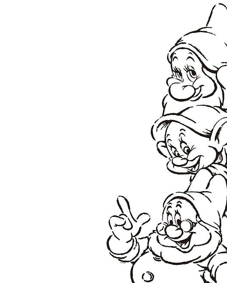 Komar Bild »Snow White Dwarves«, Disney, (1 St.), Wandbild zur Dekoration im Kinderzimmer - ohne Rahmen von Komar