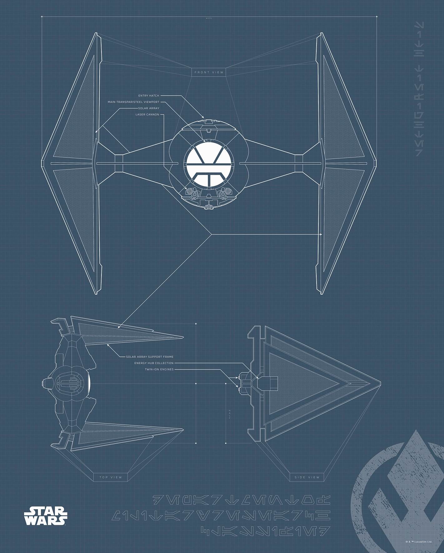 Komar Bild »Star Wars Blueprint Sith TIE-Fighter«, Star Wars, (1 St.), Wandbild zur Dekoration im Kinderzimmer - ohne Rahmen Komar Bild »Star Wars Blueprint Sith TIE-Fighter«, Star Wars, (1 St.), Wandbild zur Dekoration im Kinderzimmer - ohne Rahmen von Komar