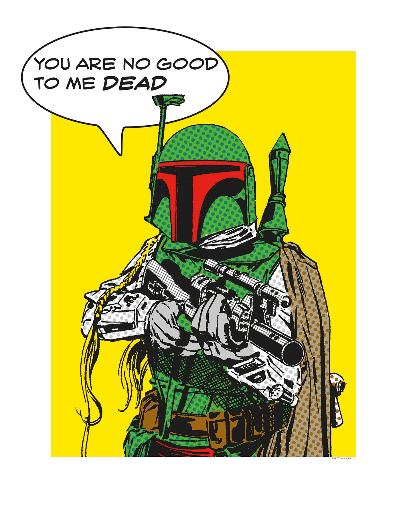 Komar Poster »Star Wars Classic Comic Quote Boba_Fett«, Star Wars, (1 St.), Kinderzimmer, Schlafzimmer, Wohnzimmer von Komar